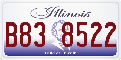 IL license plate B838522