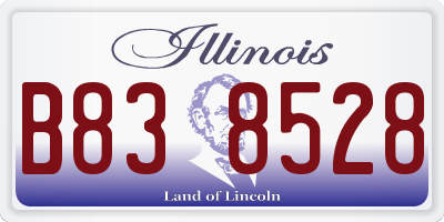 IL license plate B838528