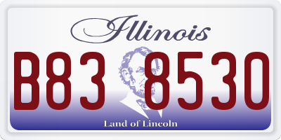 IL license plate B838530
