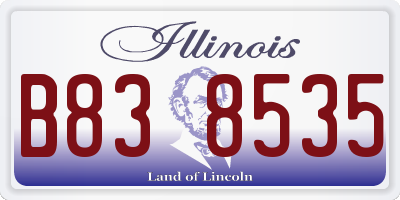 IL license plate B838535
