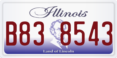 IL license plate B838543
