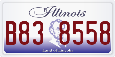IL license plate B838558