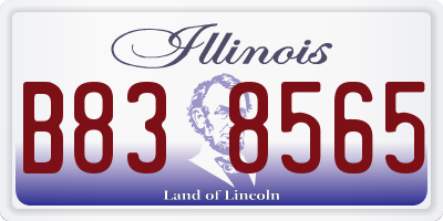 IL license plate B838565