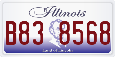 IL license plate B838568