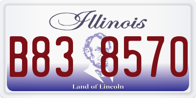 IL license plate B838570