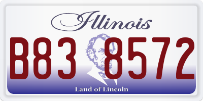 IL license plate B838572