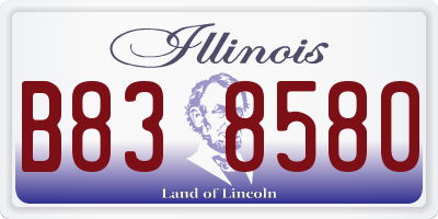 IL license plate B838580