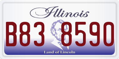 IL license plate B838590