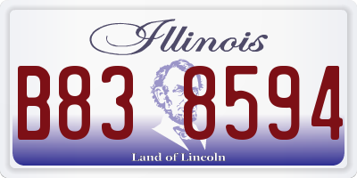 IL license plate B838594