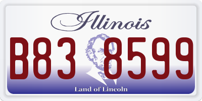 IL license plate B838599