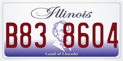 IL license plate B838604