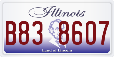 IL license plate B838607
