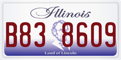 IL license plate B838609