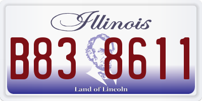IL license plate B838611
