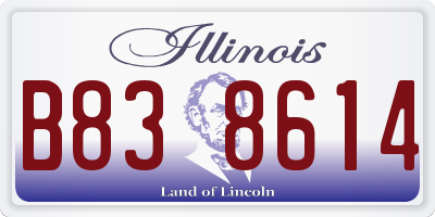 IL license plate B838614