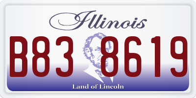 IL license plate B838619