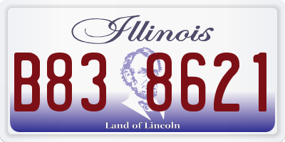IL license plate B838621