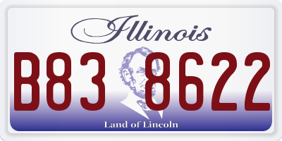 IL license plate B838622