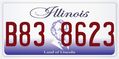 IL license plate B838623