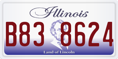 IL license plate B838624