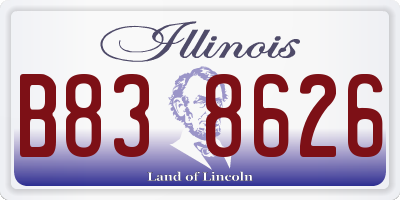 IL license plate B838626