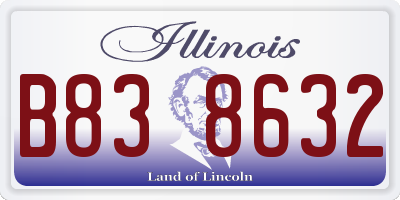 IL license plate B838632