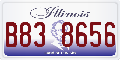 IL license plate B838656