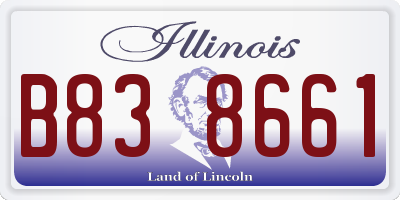 IL license plate B838661