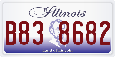 IL license plate B838682