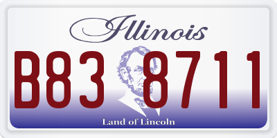 IL license plate B838711