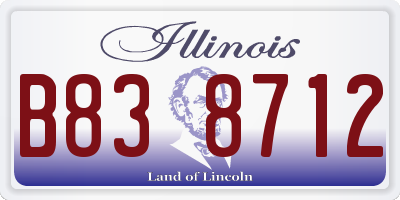 IL license plate B838712