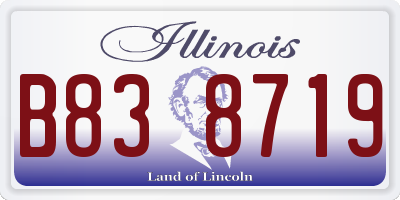 IL license plate B838719