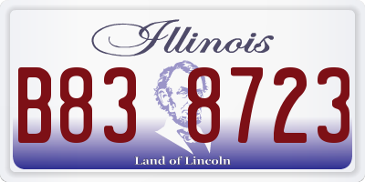 IL license plate B838723