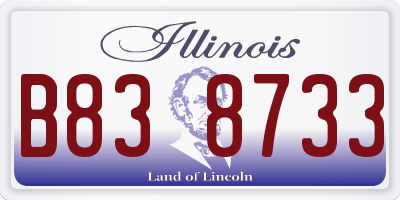 IL license plate B838733