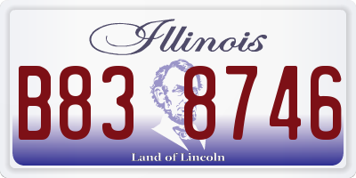 IL license plate B838746