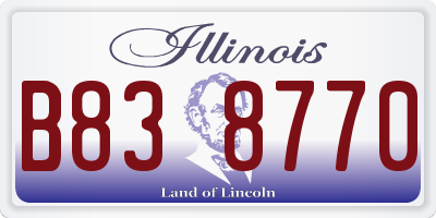 IL license plate B838770