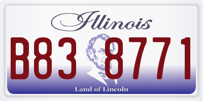 IL license plate B838771