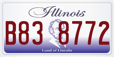 IL license plate B838772
