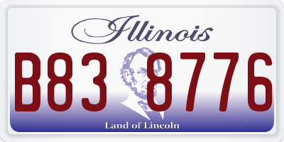IL license plate B838776
