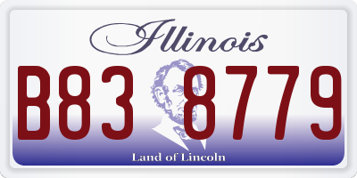 IL license plate B838779