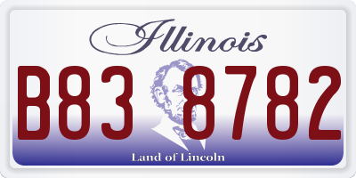 IL license plate B838782