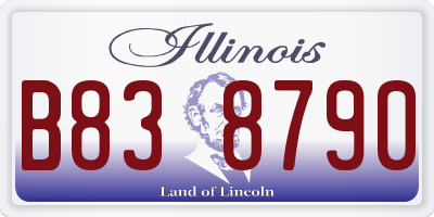 IL license plate B838790