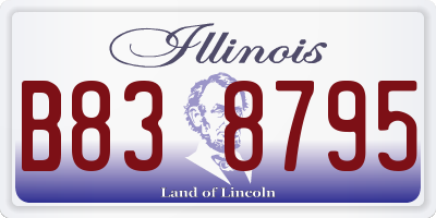 IL license plate B838795