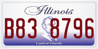 IL license plate B838796