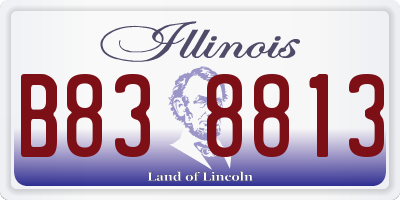 IL license plate B838813