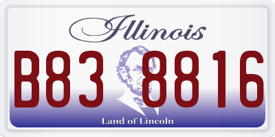 IL license plate B838816
