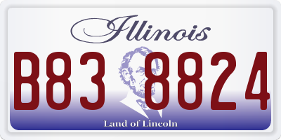IL license plate B838824
