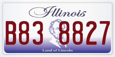 IL license plate B838827