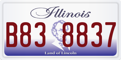 IL license plate B838837