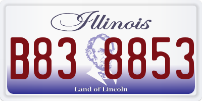 IL license plate B838853